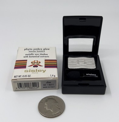 Sisley Phyto Ombre Glow Metallic Eye Shadow #Silver 0.05oz / 1.4g New