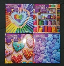 Lot Of 4 Crazart Puzzlebug Deluxe Thicker 350 Pc Jigsaw Puzzles NEW Sealed