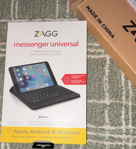 ZAGG Messenger Universal Bluetooth Wireless Keyboard & Stand, Black
