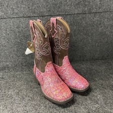 ROPER Glitter Southwest Western Boots Little Girls' Size US 9 Pink
