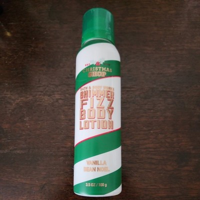 NEW BATH & BODY WORKS VANILLA BEAN NOEL SHIMMER FIZZ BODY LOTION 3.5 OZ