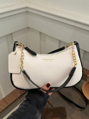 Women Large Capacity PU Leather Shoulder Bag Minimalist Underarm Tote Casual Wor