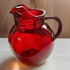Vintage Anchor Hocking "Royal Ruby" glass ball pitcher