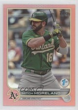 2022 Topps Series 1 1st Edition Hot Pink 8/10 Mitch Moreland #42 k0w