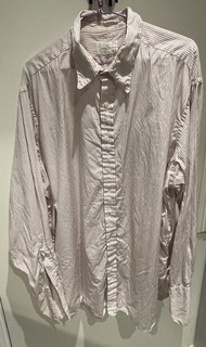 40er Jahre CC41 Style 44 cm Kragen rot gestreift Rock von Vintage Shirt Company (Darcy)