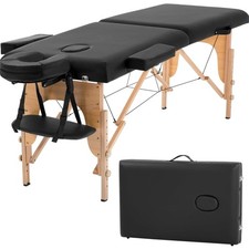 Portable Massage Bed 23 in Wide Adjustable Height Fold Spa Table Facial