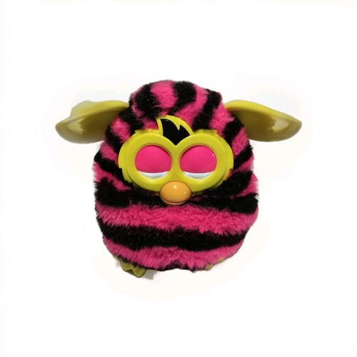 2012 Furby Boom Pink Black striped Yellow Hasbro Electronic Interactive Toy - Picture 3 of 10