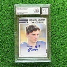Fernando Mendoza Autographed California Bears Signed Rookie Photo BGS Auto 10
