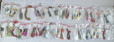 DMC Embroidery Floss Lot Of 35 Different Colors- Used And Stored In Floss A Way