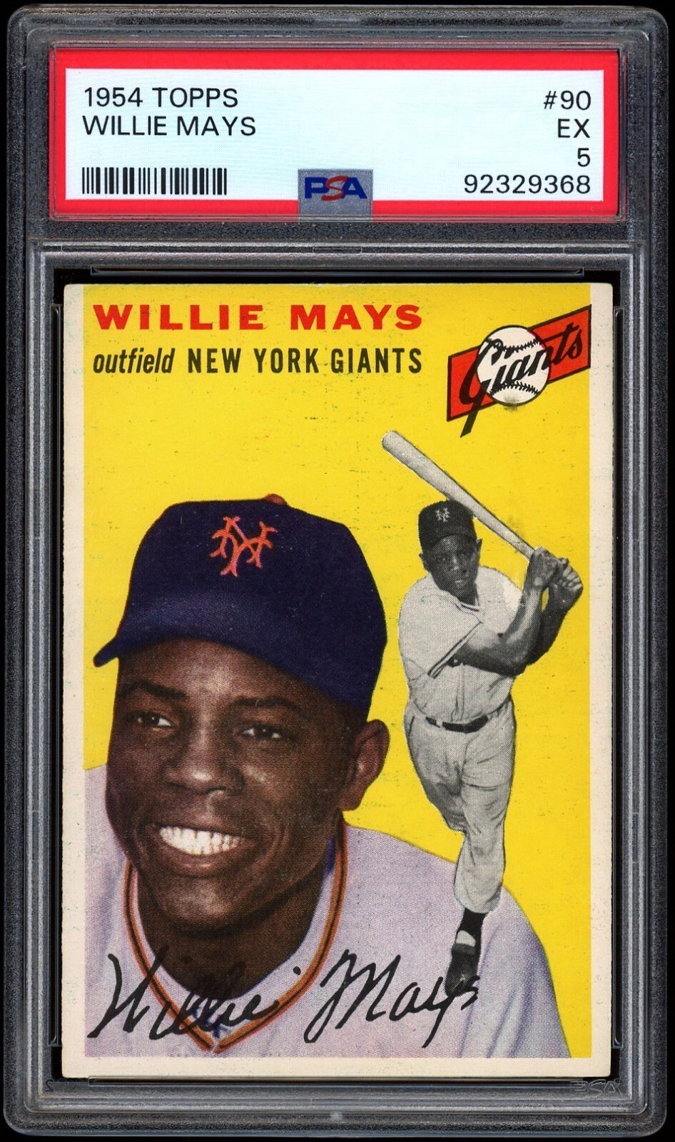 1954 Topps #90 Willie Mays PSA 5 CENTERED