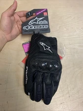 Alpinestars SMX-1 V2 Air Motorbike Motorcycle Sports Gloves - Black 