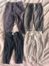 Carter  s Bundle of 4 Jogger Pants Sweatpants Gray Black Navy Light Gray 9 Months