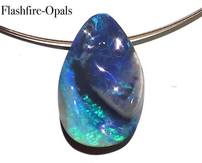 84,5 ct GEM BLACK OPAL ANHÄNGER  BLAU-GRÜN-TÜRKISE VIDEO  FLASHFIRE-OPALS