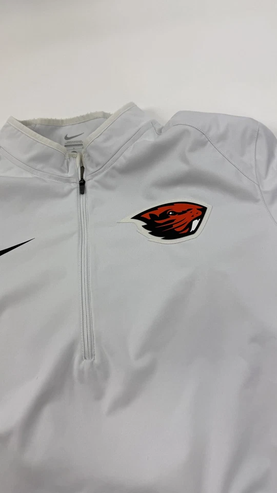 Camisa Nike Pullover Para Hombre Oregon State Beavers Grande NCAA Fútbol Cuarto Cremallera Foto 4 de 4