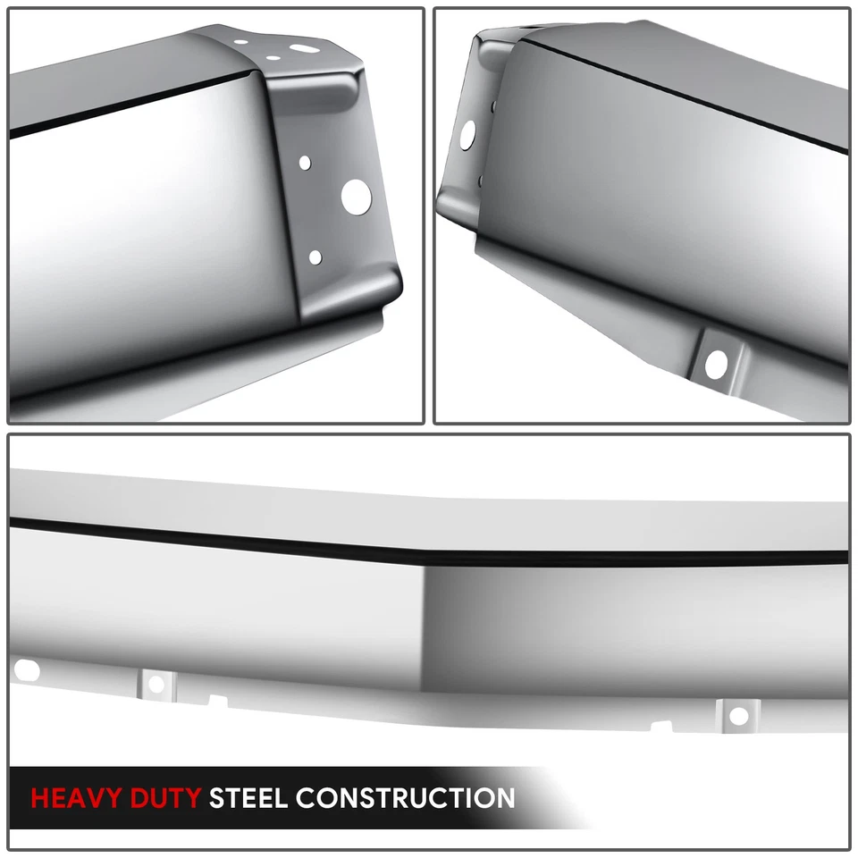 Barra frontal cromada para parachoques para Chevy Silverado 1500 07-13 sin orificio de admisión de aire Foto 3 de 4