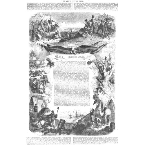 CRIMEAN WAR The Army in the East - Antique Print 1855