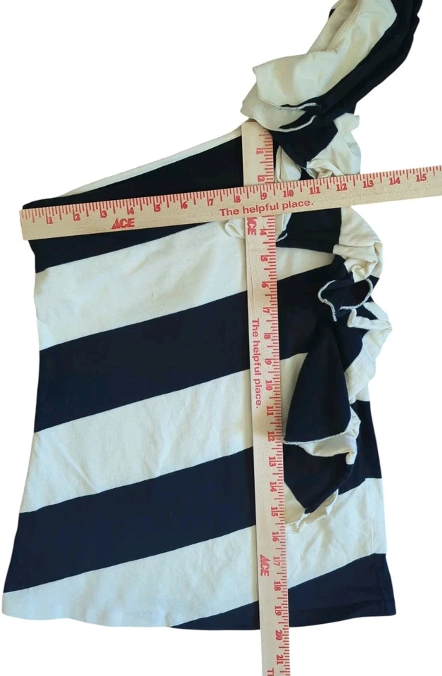 Ralph Lauren Rugby Women's One Shoulder Tank Top Striped Size Small - Image 4 of 4