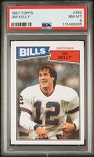 1987 Topps Jim Kelly Rookie PSA 8 NM-MT RC #362 Football Card
