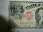 1917 One Dollar United States Note $1 Large Size RED SEAL "SAWHORSE"-Circulated — photo 2