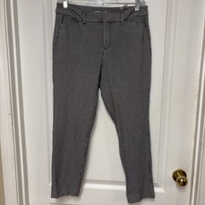 Old Navy High Rise Pixie Straight Black  White Pants Women  s 6