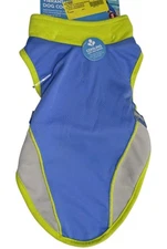Dog Cooling Vest Adjustable Sz S For Dogs 10-20 lbs Blue /Green 