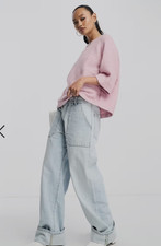 other Stories Pink knitted alpaca Wool raglan sleeves Pullover Women Size:L