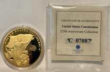 Pièce épreuve We The People 1787 225e anniversaire American Mint commémorative + certificat d'authenticité