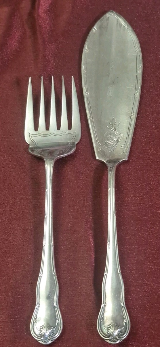 George Gates Honour & Sons London Silver Plate Fish Knife And Fork