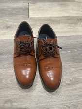 Bruno Marc Prince-K1 Boys Size 4 Brown Dress Shoes Oxford Lace Up Derby