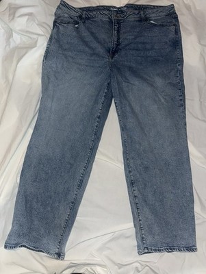 Old Navy Jeans Womens Size 22 OG Loose Fit High Rise Stretch Blue Medium Wash