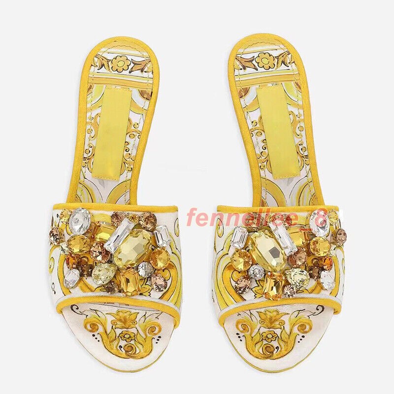 PANTOFOLA D’ORO Sandali donna tacco alto stampati strass punta aperta estivi festa nuovi sandali