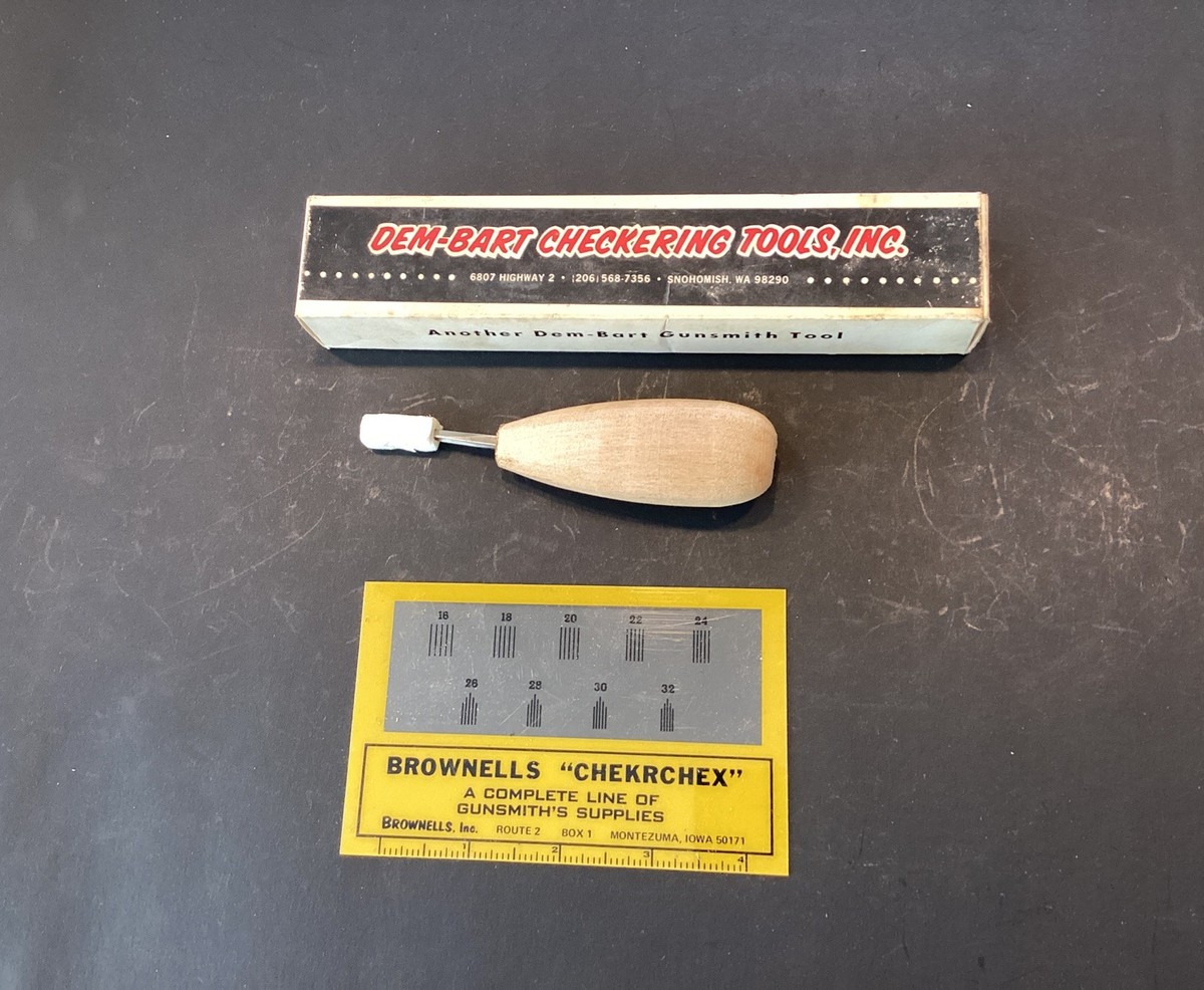 Dem-Bart Gun Stock Checkering Tool Veiner 60º & Brownell