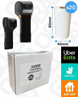 80 x 40 mm Till Rolle Thermo Just Eat/Uber Eats, Sunmi V2s kompatibel