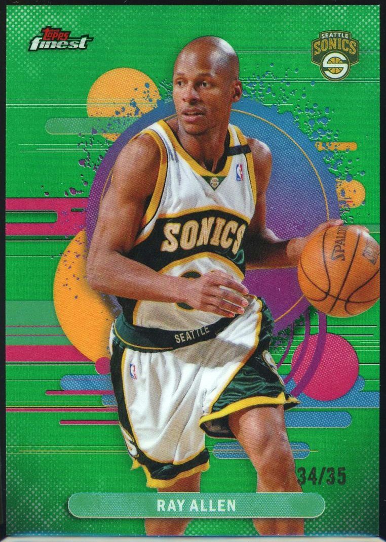 RAY ALLEN - 2025 Finest Green Refractor #200 - JERSEY NUMBER 34/35! COLOR MATCH!