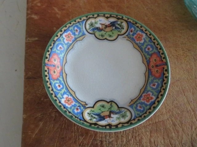 Rare Vintage Ironstone Porcelain BUTTER PAT Birds Flowers around Border Crazing
Opens in a new windo