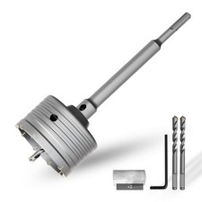 CSOOM Concrete Hole Saw 3-15/16" (100mm) with 220mm SDS Plus Shank Connecting...