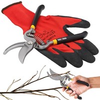 Heckenschere Aus Stahl Mit Gummigriff 21 Cm Gartenschere Rosenschere Astschere