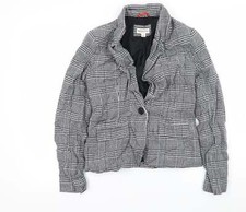 Merona Womens Black Houndstooth Jacket Blazer Size S