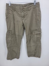 Prana Pants Womens 8 Khaki Tan Cropped Cargo Utility Pockets Outdoor Hiking