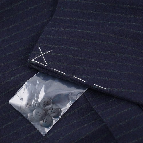 Boglioli Navy Blue Chalk Stripe Flannel Wool 'K Jacket' Suit 42R (Eu 52) NWT - Picture 7 of 10