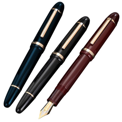 JinHao X159 Acrylic Fountain Pen Metal Gold Silver Clip Fine 0.5mm Nib WritingTB - Picture 3 of 44