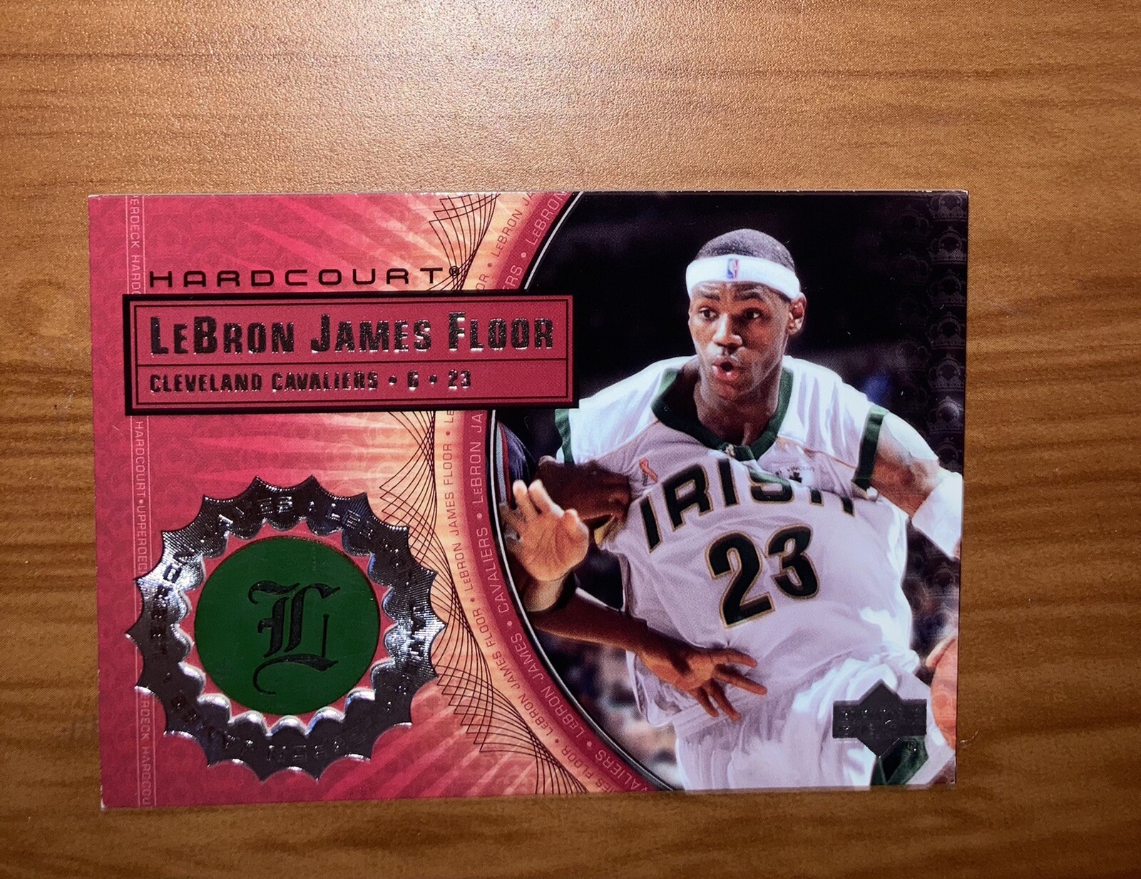 2003-04 UD HARDCOURT LEBRON JAMES RC FLOOR AUTHENTIC GAME-USED ROOKIE LB1 SP!