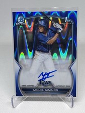 2023 Bowman Chrome 1st Miguel Tamares Blue Auto /150 - Rays