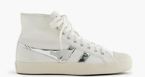 Sneakers alte Gold X J Crew taglia 10 nuove con scatola