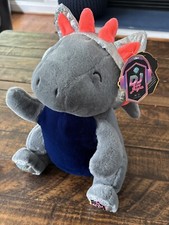 NWT FAO Schwarz Glow Brights Musical Dragon LED Lights Sounds Stuffed Animal