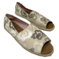 Toms Camo Peep Toe Flats Espadrille Camouflage