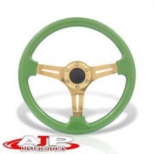 Green Deep Dish Steel Drift Racing Steering Wheel For Universal 6 Hole 14 350mm Green Deep Dish Steel Drift Racing Steering Wheel For Universal 6 Hole 14 350mm