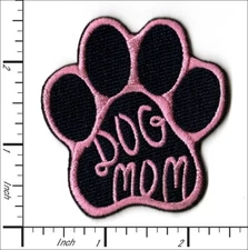 30 Pcs Embroidered Iron on patches Dog Mom Dog Palm 57x65mm AP039dM
