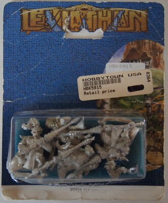  Heartbreaker  Leviathan Miniatures  ELF ARCHERS Unit (4) Metal Figure 5915 NIP!