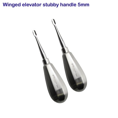 VETERINARY Flügelaufzüge kurzer Griff 5 mm Wurzelabsaugung Tierärzte 2er Set